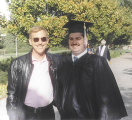 Peter (left) and Louis, 1992